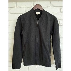 Club Monaco Mens Herringbone Zip-up Bomber in Small